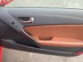 Brown Leather 2011 Hyundai Genesis Coupe 3.8 Grand Touring Door Panel