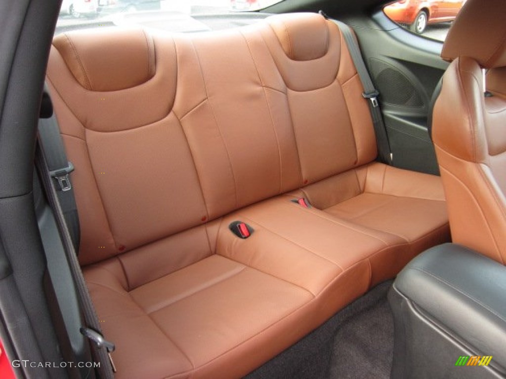 Brown Leather Interior 2011 Hyundai Genesis Coupe 3.8 Grand Touring Photo #55505585