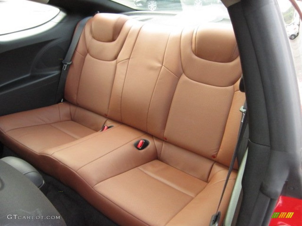Brown Leather Interior 2011 Hyundai Genesis Coupe 3.8 Grand Touring Photo #55505591
