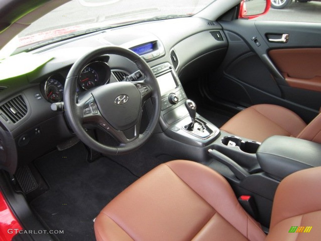 Brown Leather Interior 2011 Hyundai Genesis Coupe 3 8 Grand