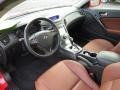 2011 Hyundai Genesis Coupe Brown Leather Interior Prime Interior Photo
