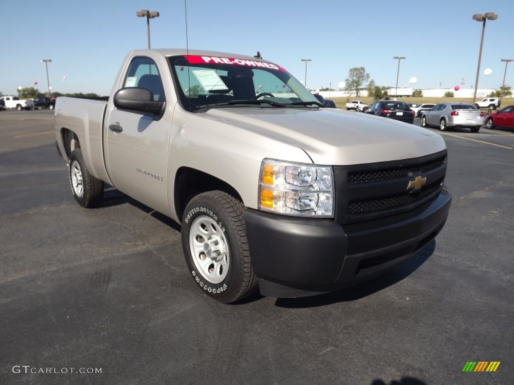 2008 Silverado 1500 Work Truck Regular Cab - Silver Birch Metallic / Dark Titanium photo #3