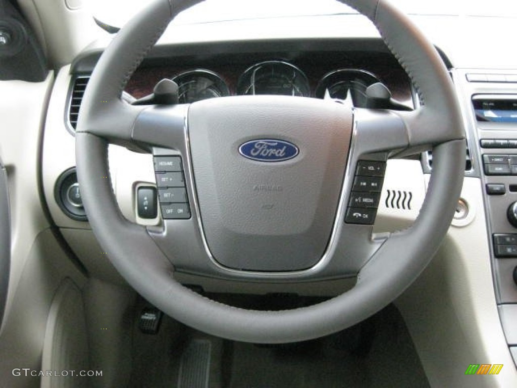 2012 Ford Taurus SEL Light Stone Steering Wheel Photo #55505798