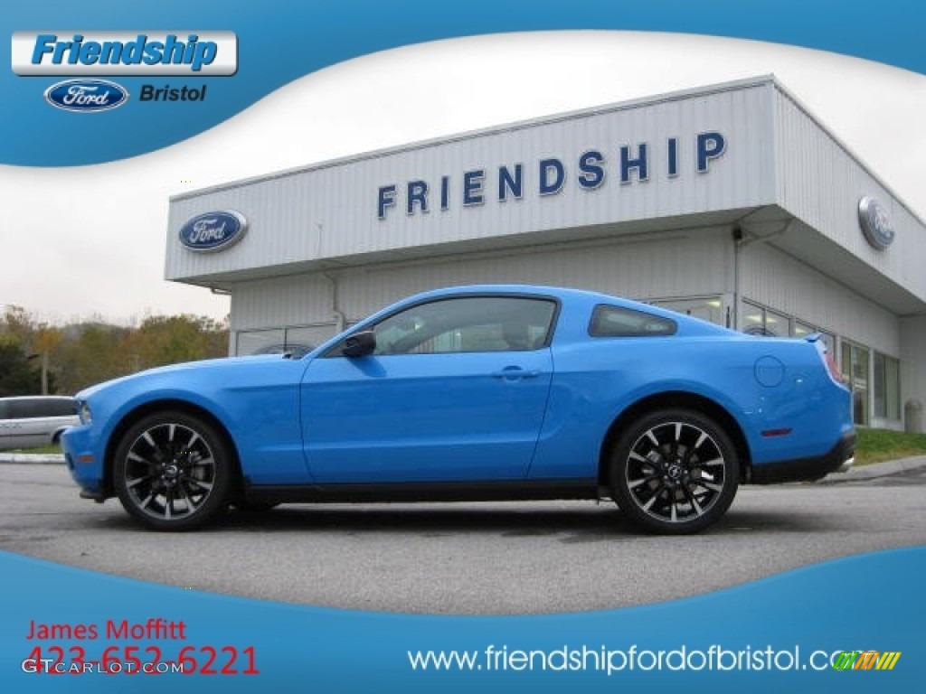 2012 Mustang V6 Coupe - Grabber Blue / Charcoal Black photo #1