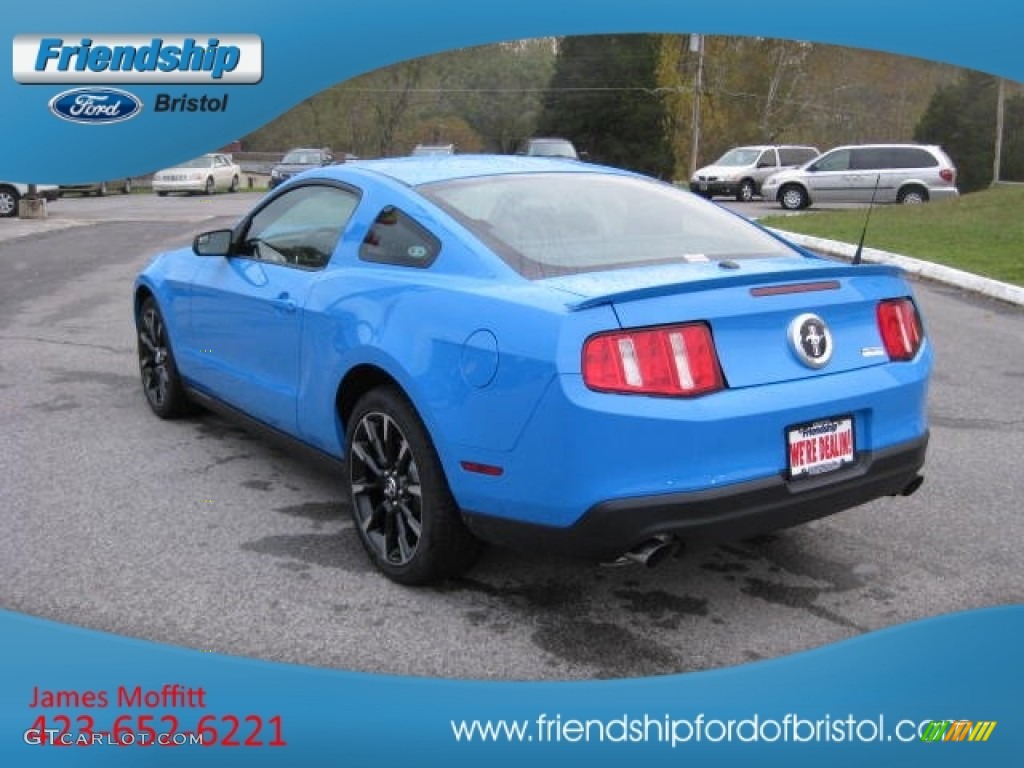 2012 Mustang V6 Coupe - Grabber Blue / Charcoal Black photo #8