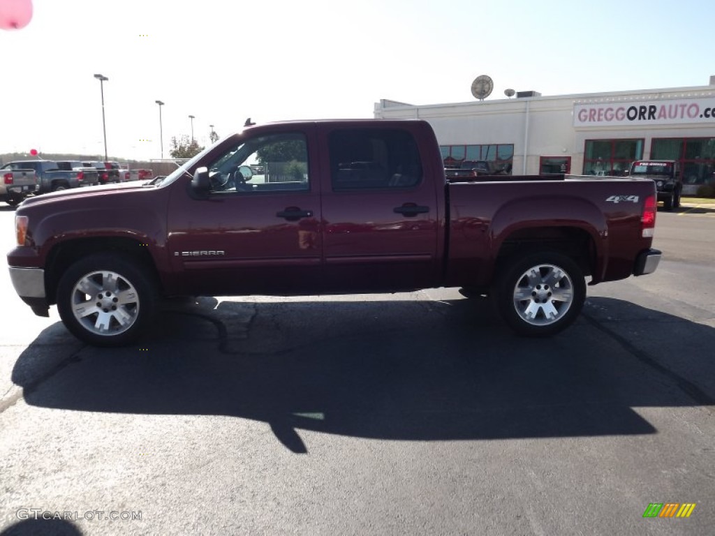 2008 Sierra 1500 SLE Crew Cab 4x4 - Sonoma Red Metallic / Ebony photo #8