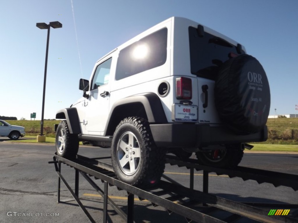 2012 Wrangler Rubicon 4X4 - Bright White / Black/Dark Saddle photo #7