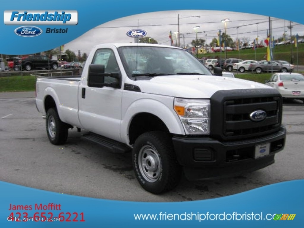 2012 F250 Super Duty XL Regular Cab 4x4 - Oxford White / Steel photo #4