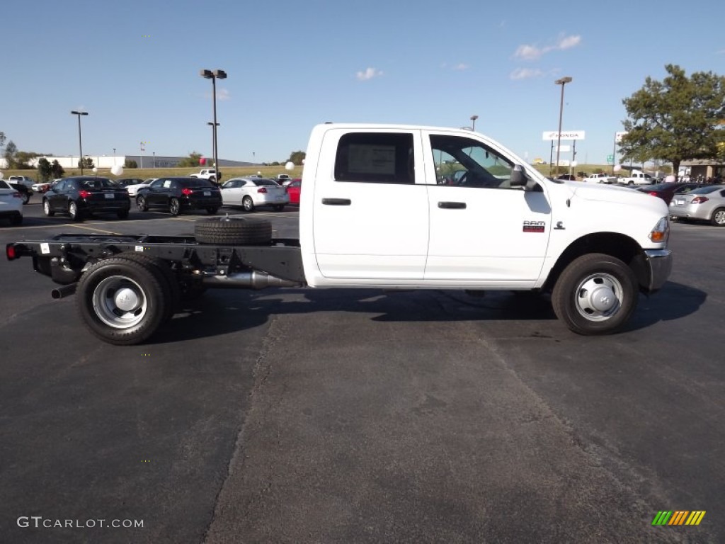 Bright White 2012 Dodge Ram 3500 HD ST Crew Cab 4x4 Dually Exterior Photo #55507007