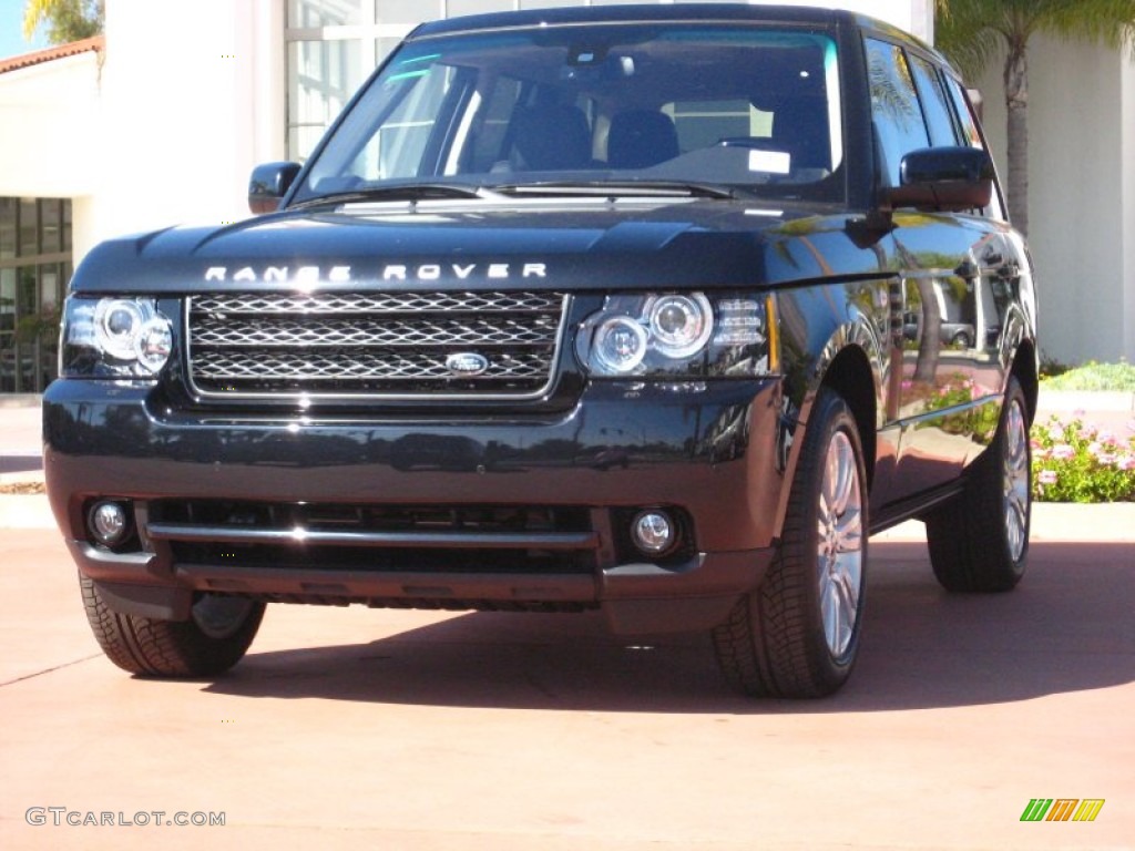 2012 Range Rover HSE LUX - Santorini Black Metallic / Jet photo #1