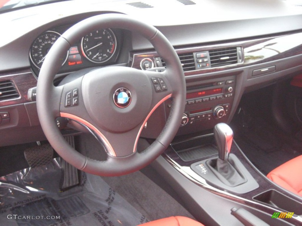 2012 3 Series 328i Coupe - Space Grey Metallic / Coral Red/Black photo #6