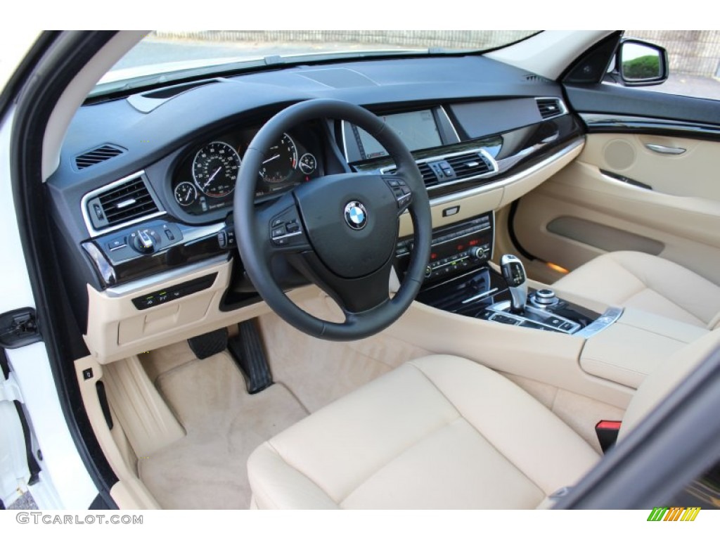 Venetian Beige Interior 2011 BMW 5 Series 550i xDrive Gran Turismo Photo #55507850