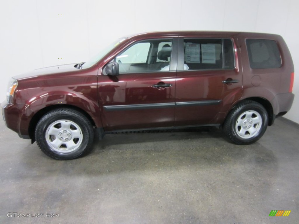 Dark Cherry Pearl 2009 Honda Pilot LX 4WD Exterior Photo #55509346