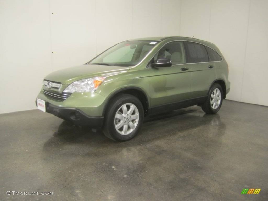 2009 CR-V EX 4WD - Green Tea Metallic / Ivory photo #1