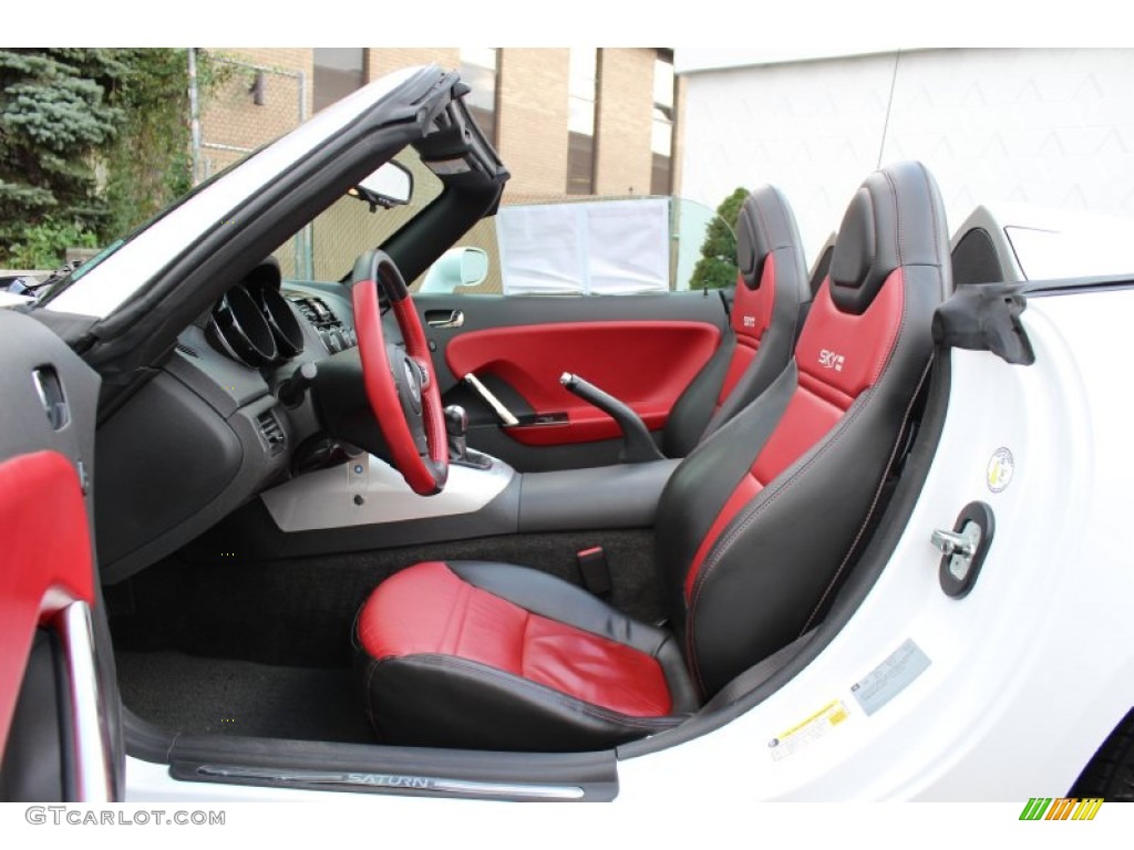 Red Interior 2008 Saturn Sky Red Line Roadster Photo #55509946