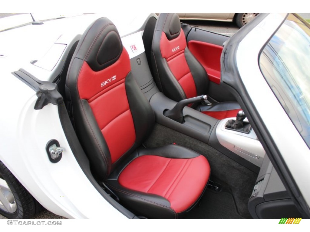 Red Interior 2008 Saturn Sky Red Line Roadster Photo #55510077