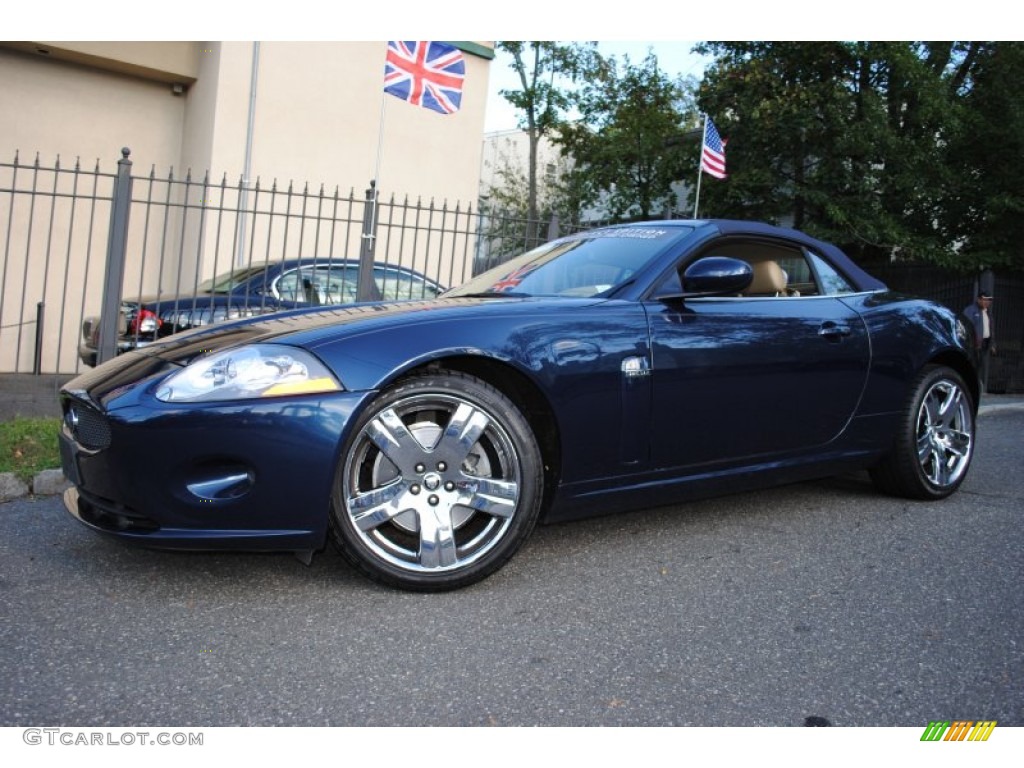 2008 XK XK8 Convertible - Indigo Metallic / Caramel photo #1