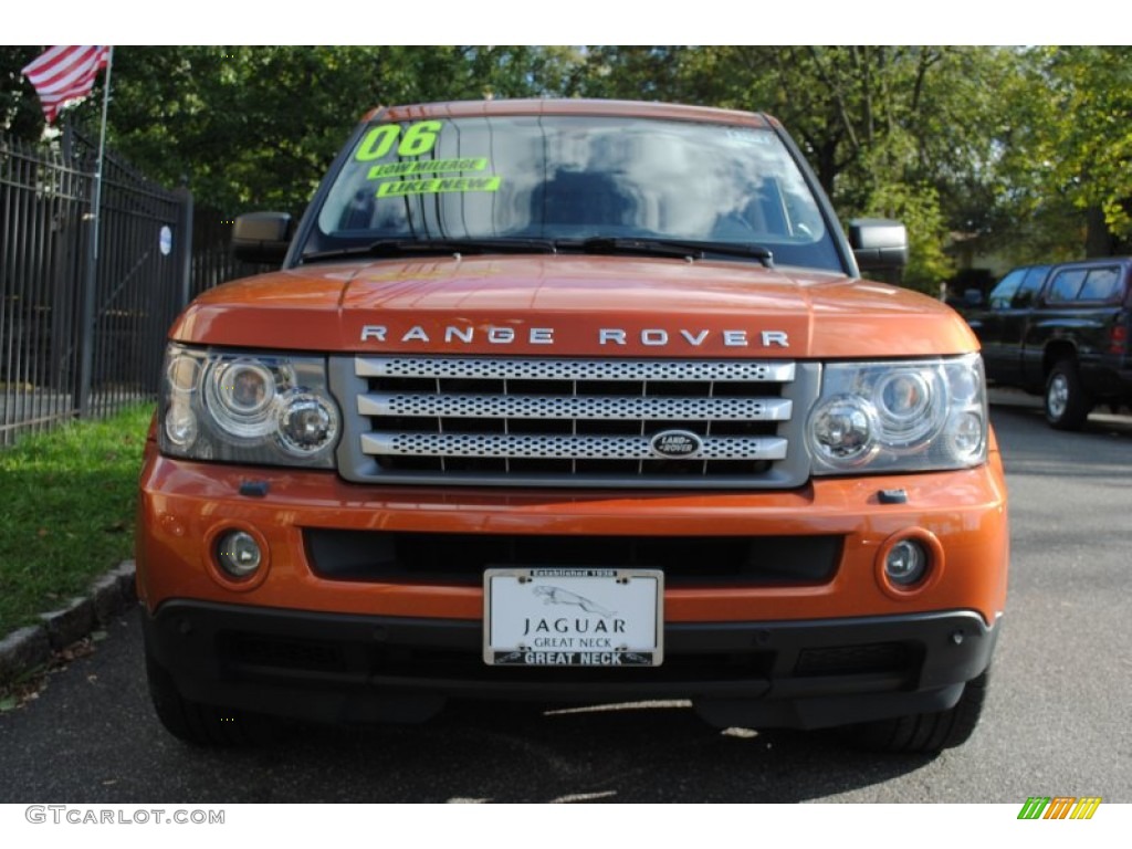 2006 Range Rover Sport Supercharged - Vesuvius Orange Metallic / Ebony Black photo #2