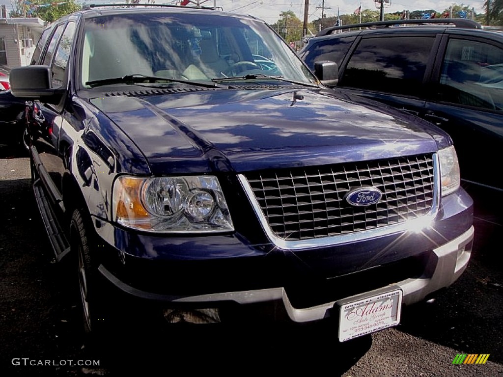 2003 Expedition XLT 4x4 - True Blue Metallic / Medium Parchment photo #3