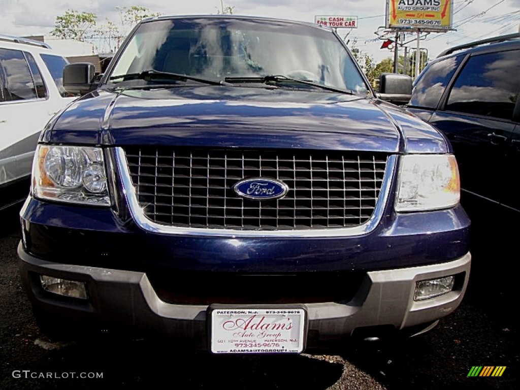 2003 Expedition XLT 4x4 - True Blue Metallic / Medium Parchment photo #7