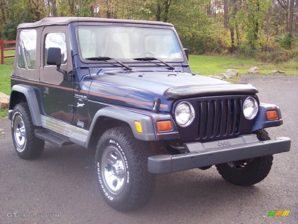 1997 Wrangler Sport 4x4 - Dark Blue Pearl / Tan photo #10