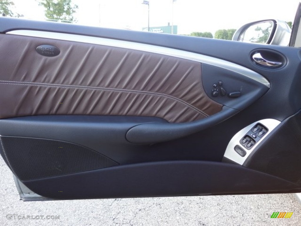 2009 Mercedes-Benz CLK 350 Grand Edition Coupe Tobacco Brown Door Panel Photo #55516865