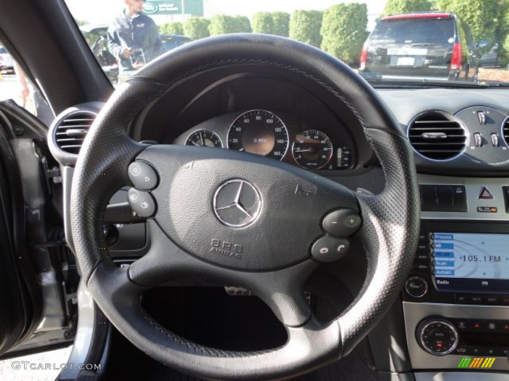 2009 Mercedes-Benz CLK 350 Grand Edition Coupe Tobacco Brown Steering Wheel Photo #55516880