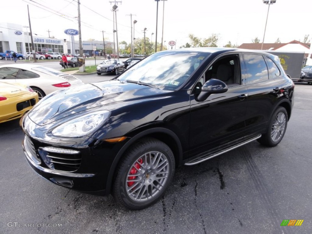 Jet Black Metallic 2012 Porsche Cayenne Turbo Exterior Photo #55516895