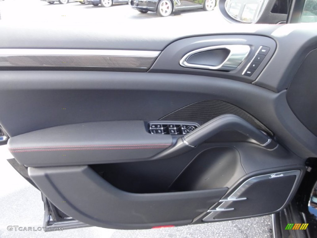 2012 Porsche Cayenne Turbo Black Door Panel Photo #55516997