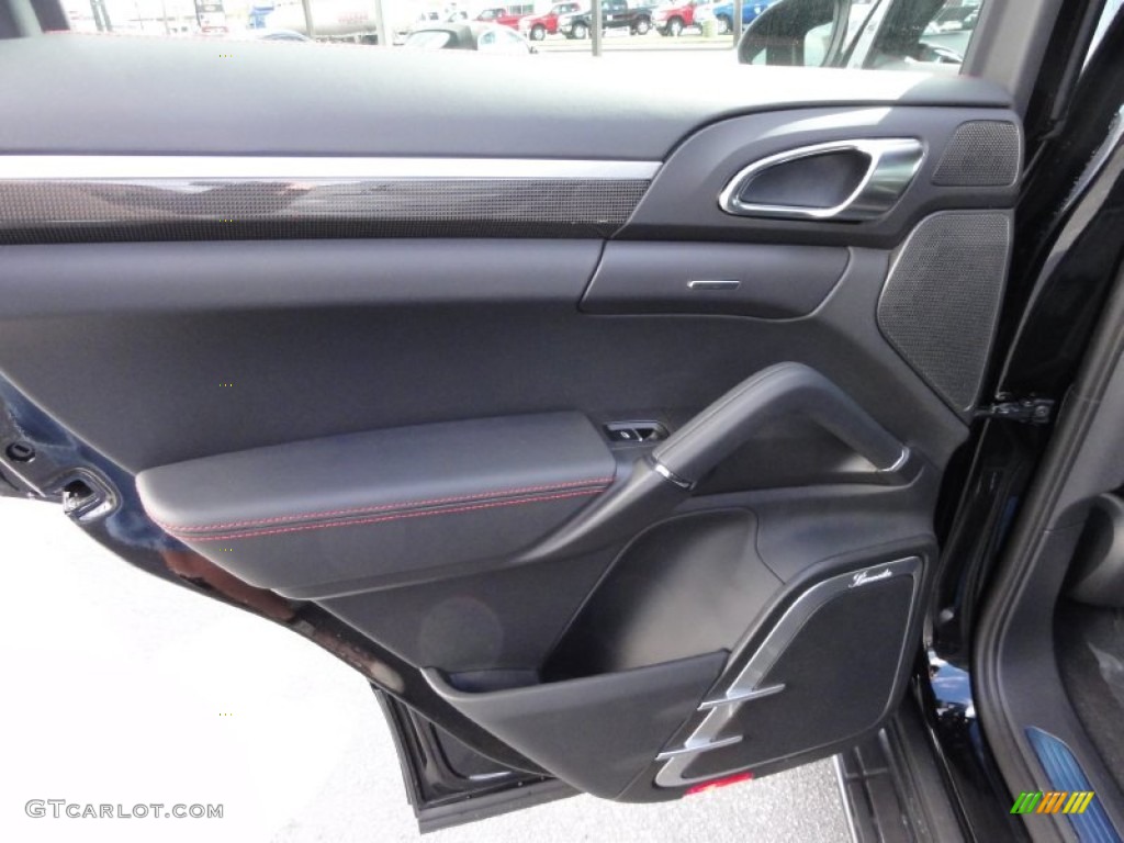 2012 Porsche Cayenne Turbo Black Door Panel Photo #55517075