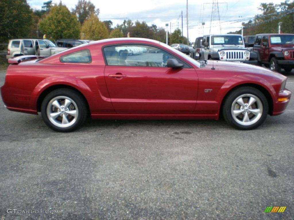 2007 Mustang GT Premium Coupe - Redfire Metallic / Medium Parchment photo #4