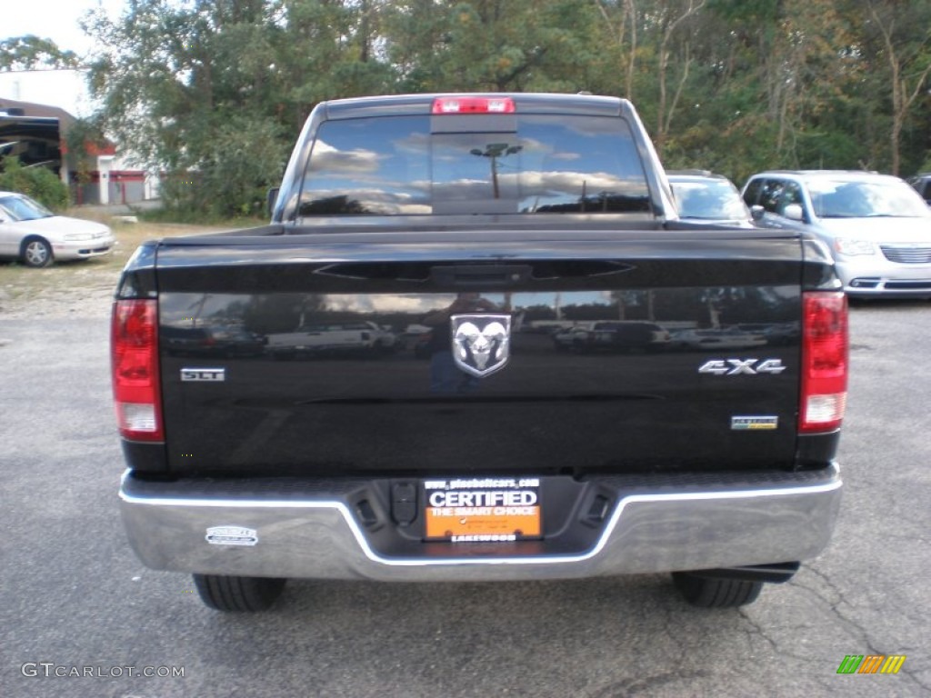 2011 Ram 1500 SLT Quad Cab 4x4 - Brilliant Black Crystal Pearl / Dark Slate Gray/Medium Graystone photo #6