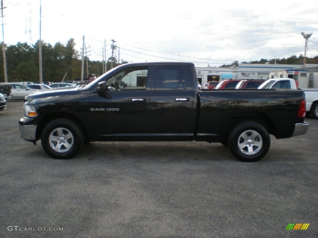 2011 Ram 1500 SLT Quad Cab 4x4 - Brilliant Black Crystal Pearl / Dark Slate Gray/Medium Graystone photo #8