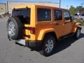 2012 Dozer Yellow Jeep Wrangler Unlimited Sahara 4x4  photo #4