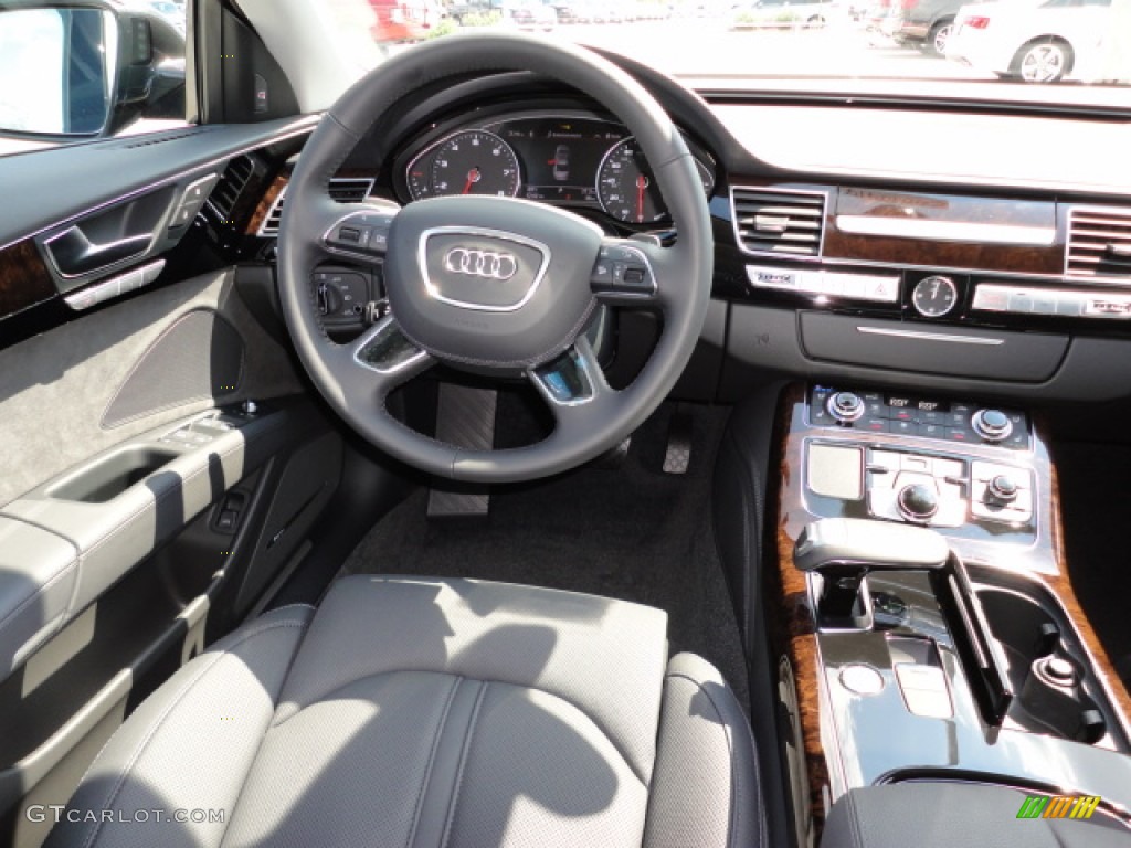 2012 Audi A8 L 4.2 quattro Black Dashboard Photo #55519620
