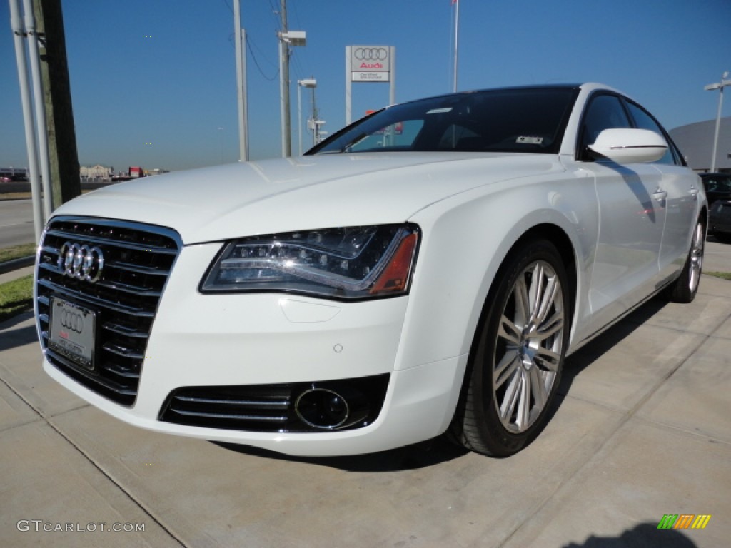 2012 A8 L 4.2 quattro - Ibis White / Nougat Brown photo #1