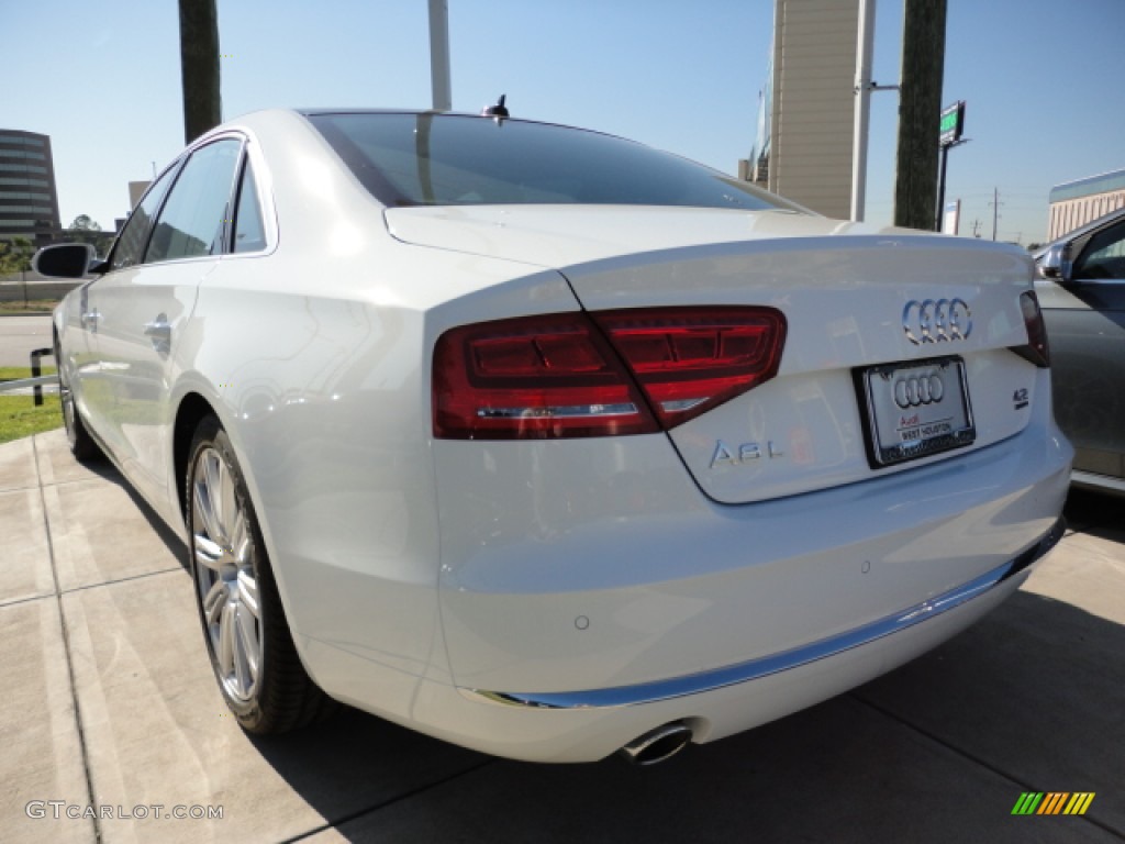 2012 A8 L 4.2 quattro - Ibis White / Nougat Brown photo #2