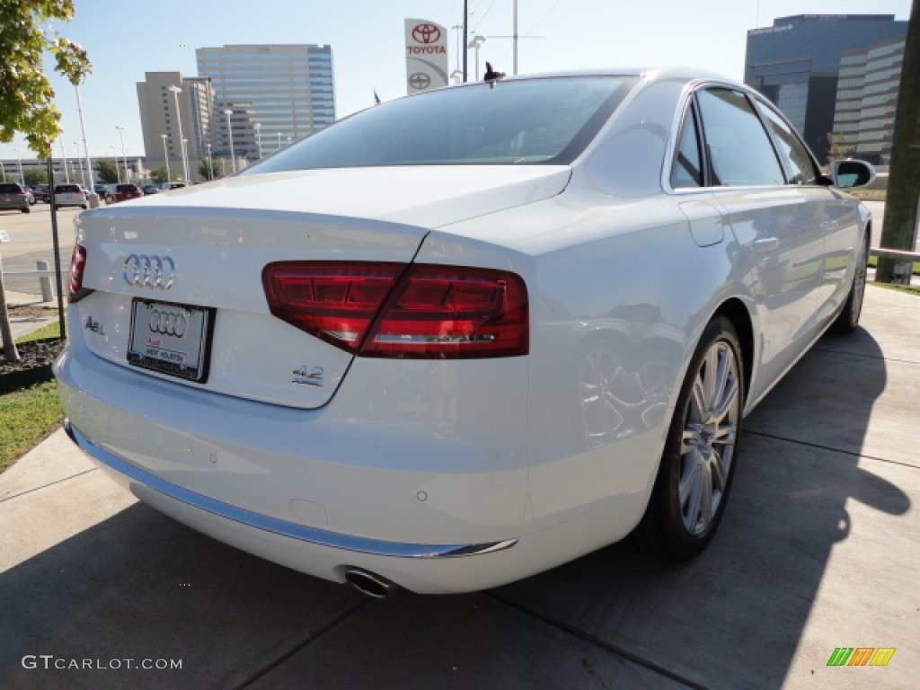 2012 A8 L 4.2 quattro - Ibis White / Nougat Brown photo #3