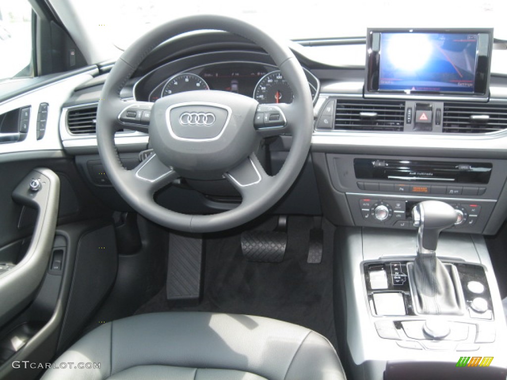 2012 Audi A6 3.0T quattro Sedan Black Dashboard Photo #55520027