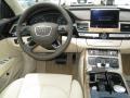 2012 Audi A8 Silk Beige Interior Dashboard Photo