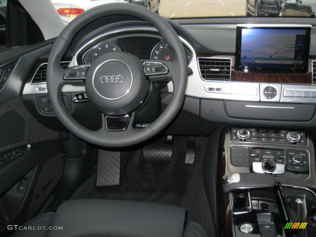 2012 Audi A8 4.2 quattro Black Dashboard Photo #55520366
