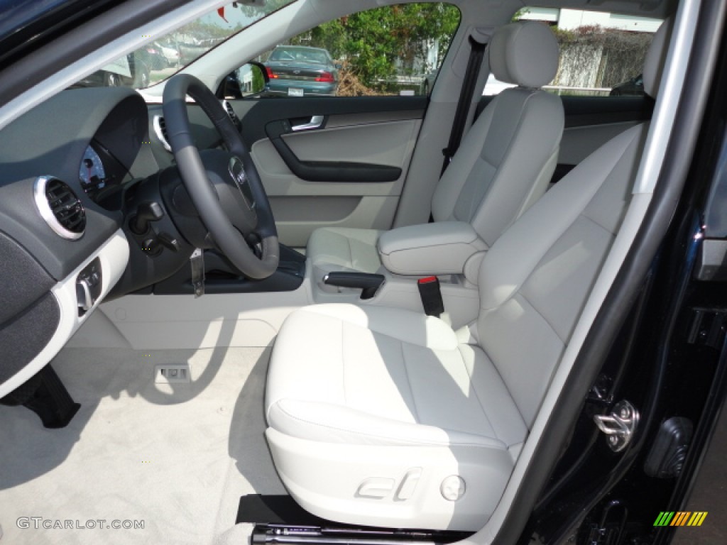 Light Gray Interior 2012 Audi A3 2.0T Photo #55520714