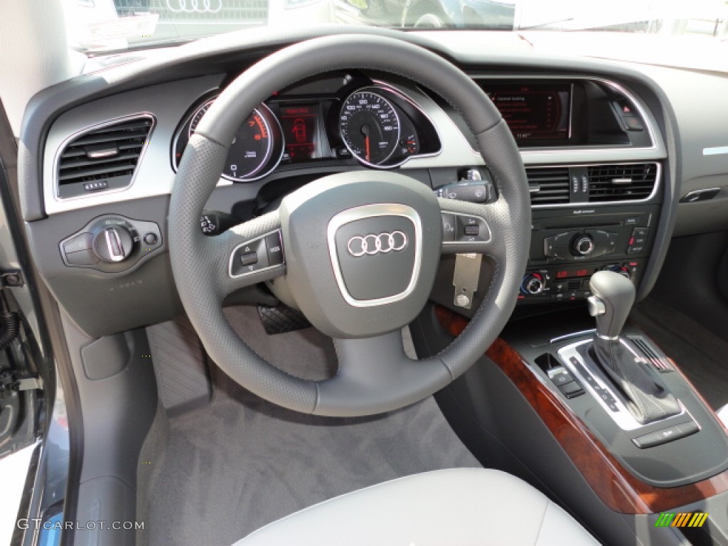 2012 Audi A5 2.0T quattro Coupe Light Gray Dashboard Photo #55520975