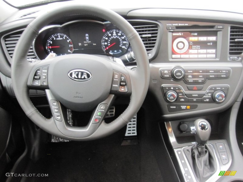 2012 Kia Optima SX Black Dashboard Photo #55524539