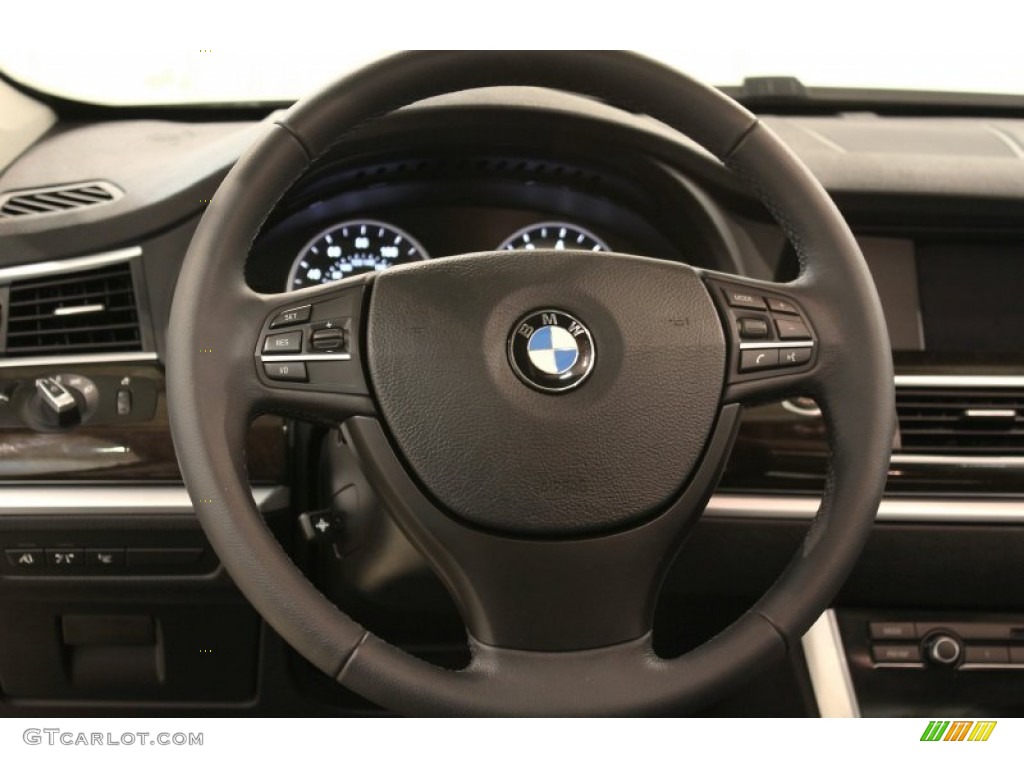 2011 BMW 5 Series 535i xDrive Gran Turismo Black Steering Wheel Photo #55525976