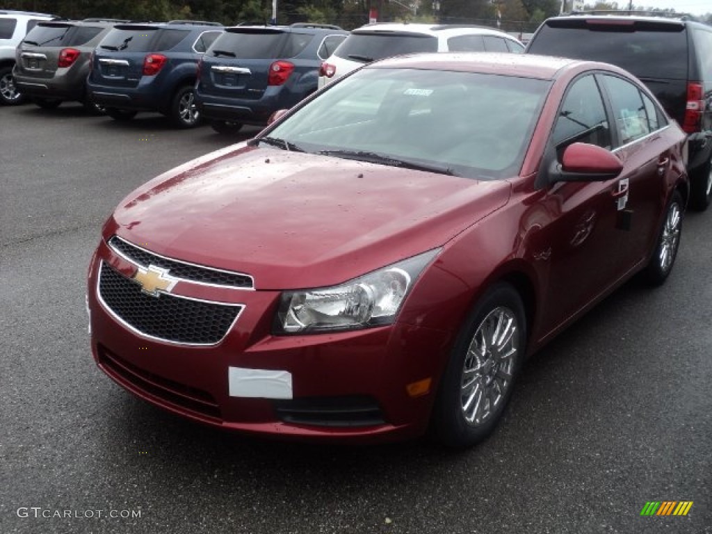 Crystal Red Metallic 2012 Chevrolet Cruze Eco Exterior Photo #55527198