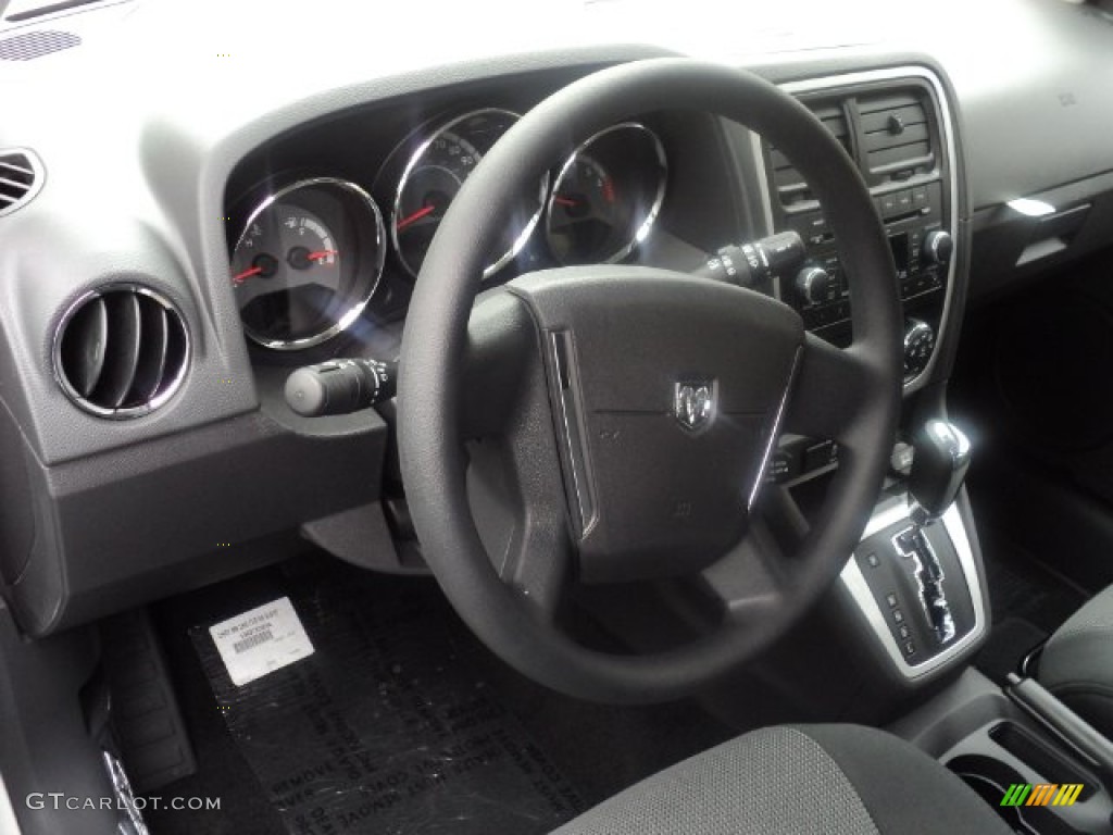 2012 Dodge Caliber SXT Dark Slate Gray Steering Wheel Photo #55528121