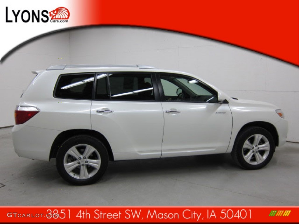 2009 Highlander Limited 4WD - Blizzard White Pearl / Ash photo #16