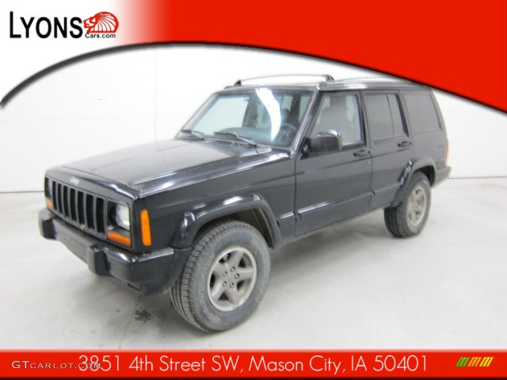 1998 Cherokee Sport 4x4 - Black / Mist Gray photo #1