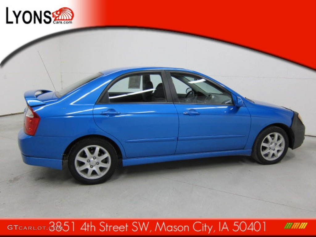 2006 Spectra SX Sedan - Spark Blue / Gray photo #13